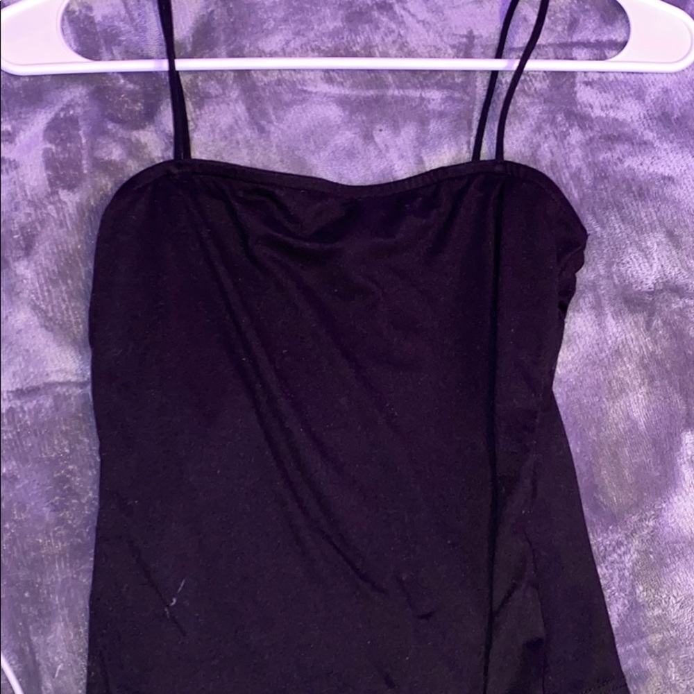 a plain black comfortable tank top